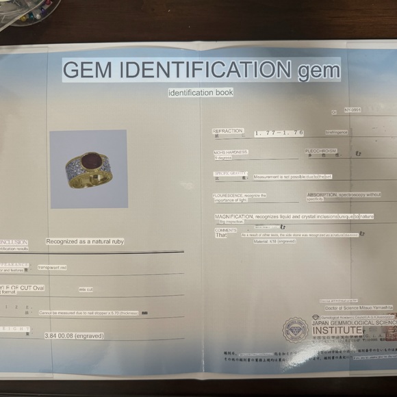 3.84ct ruby 18k ring - Picture 10 of 10